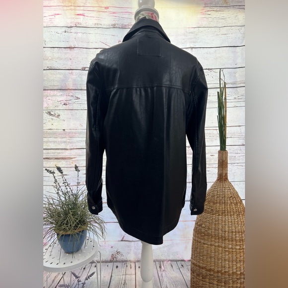 Bershka Faux Leather Shacket in Black Women’s M - Picture 4 of 12